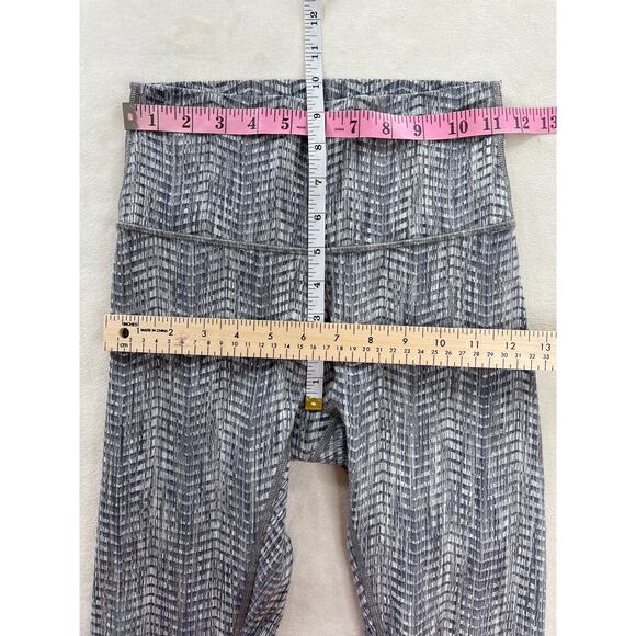 Lululemon Wunder Under Luon Jacquard Gray Legging GYm Barre Class Pilates Easy - Picture 7 of 8